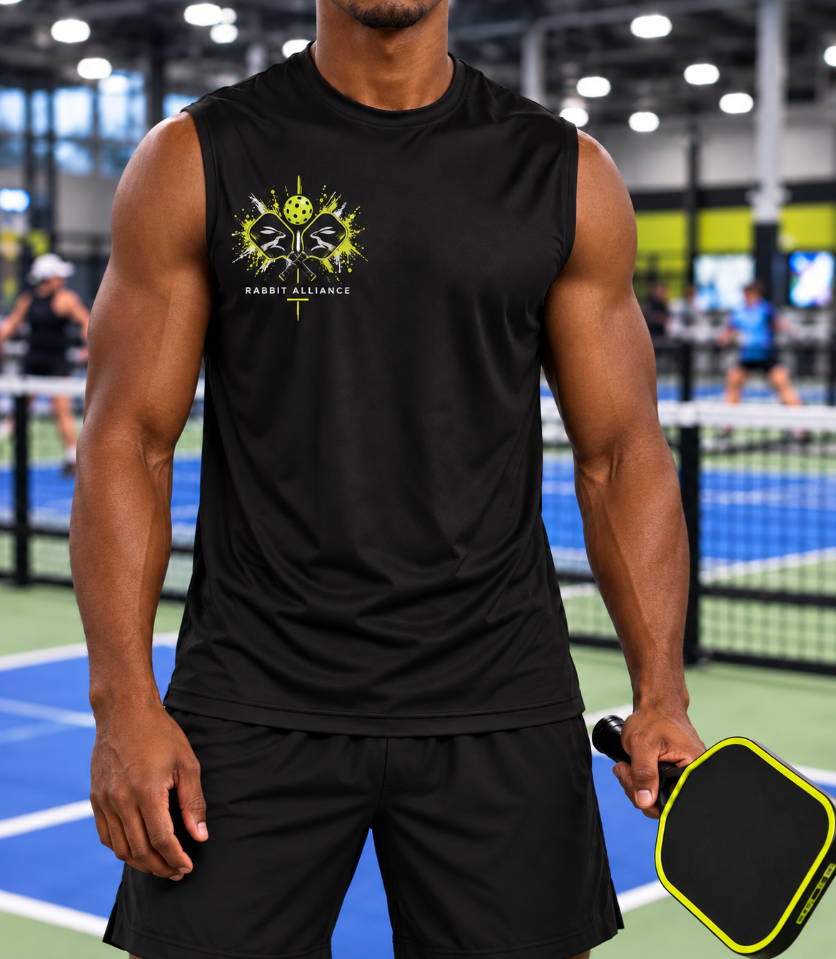 Pickleball High Performance Sleeveless Top - Black