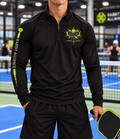 Pickleball Long Sleeve 1/4 Zip Performance Top Black